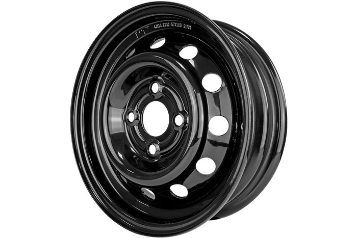 Acélfelni UNITRAILER utánfutóhoz, fekete, 4Jx13"H2, 4x100 ET:30