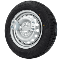 Pótkerék utánfutóhoz konzollal GUMIABRONCS WANDA 155/70 R13 79N FELNI PÓTKOCSIPŐ 4Jx13"H2 4x100 ET:30
