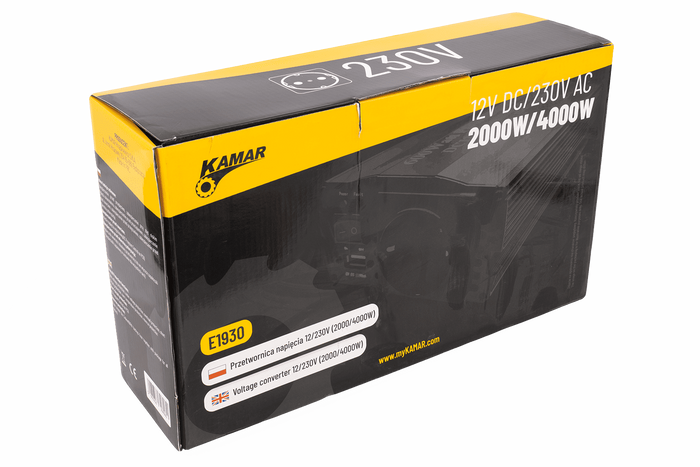 Feszültségátalakító 12V/230V (2000/4000W) KAMAR E1930