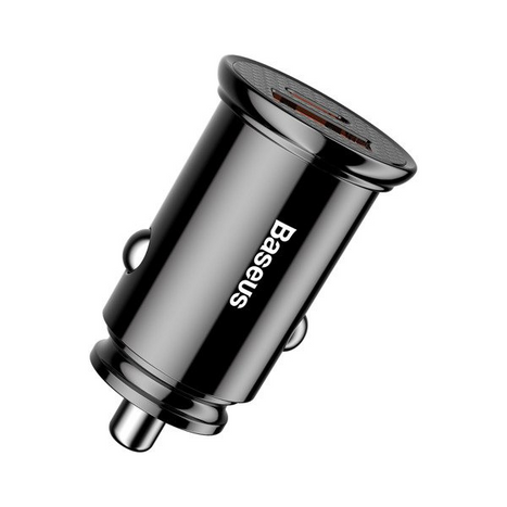 BASEUS Kör alakú műanyag USB-A, USB-C 30W-os autós töltő