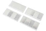 Téglalap alakú, fehér, öntapadós reflektorok UNITRAILER 90x40mm SET 4x reflektor