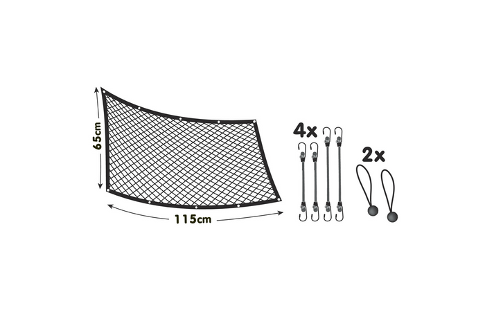 LAMPA PET-2 hálós kutyaelválasztó az első ülésekhez rögzítve 115x65cm