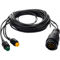 MANTES elektromos szerelés, utánfutó kábelköteg, 5,5 m, 13 tűs csatlakozó, 2x 5 tűs bajonettzár