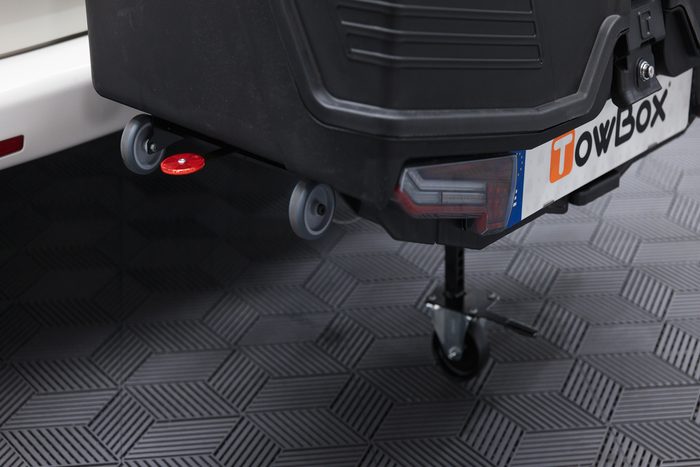 Vonóhorogra szerelhető vonódoboz Camper Alpha fekete (rövid)