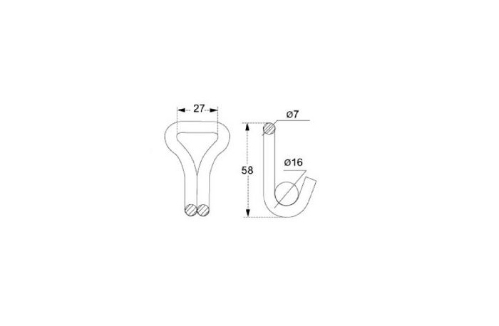 Kampó UNITRAILER szállítószalagokhoz 25 mm 1,5 t
