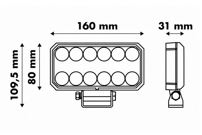 LED munkalámpa reflektor LAYTZ LY7304 66xLED 5800lm téglalap alakú