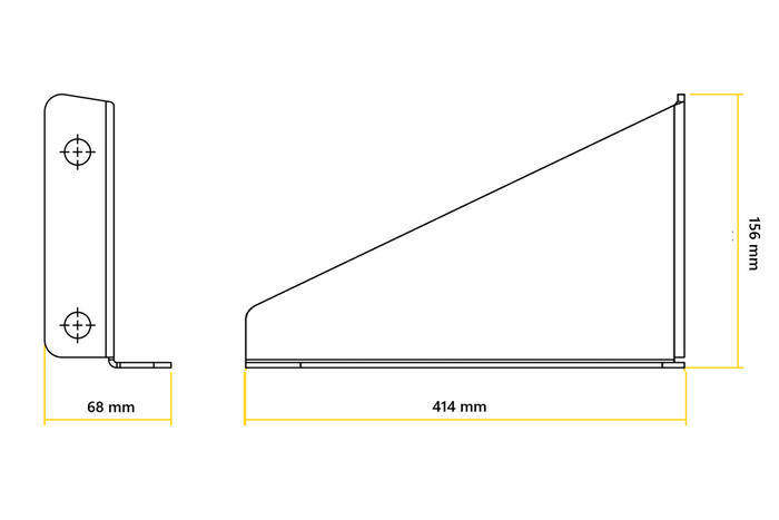 41,4 cm-es LOKHEN oldalsó konzolok 30 literes víztartály rögzítéséhez 2 db.