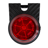 FRISTOM FT-059 LED piros univerzális helyzetjelző lámpa szögletes konzollal