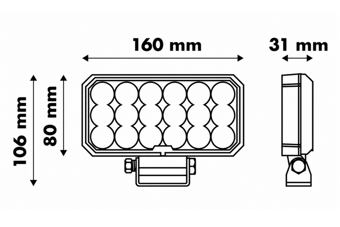 LED munkalámpa reflektor LAYTZ LY7305 72xLED 7000lm téglalap alakú