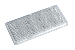 Téglalap alakú öntapadós reflektor FEHÉR DOBPLAST 76x34mm fényvisszaverő