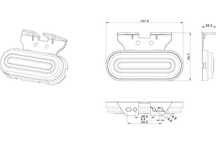 FRISTOM FT-072 univerzális LED-es helyzetjelző lámpa