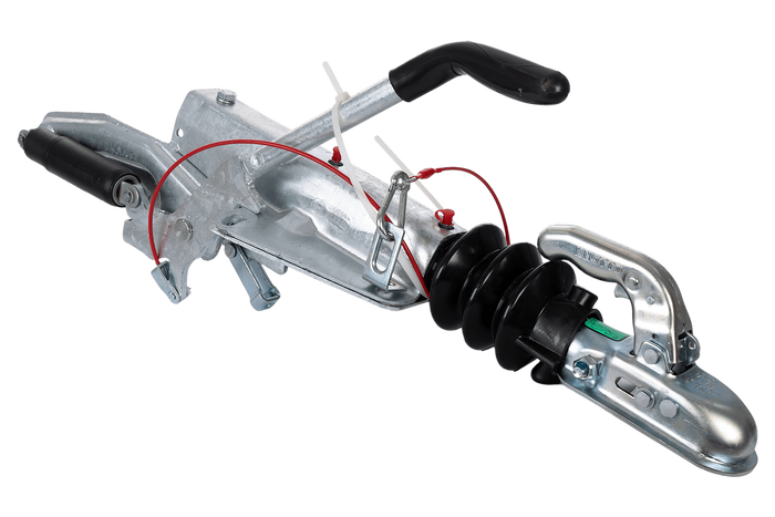 KNOTT KF13E ráfutószerkezet KK14B vonóhoroggal 1400 kg-os pótkocsihoz V-típusú vonórúddal