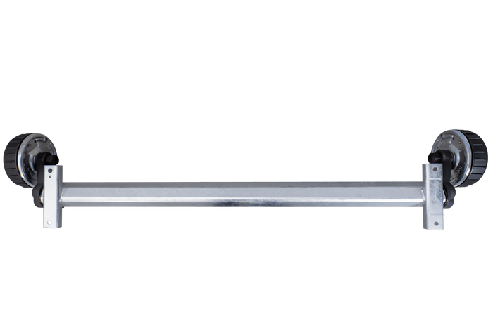 AL-KO EURO fékezett tengely pótkocsihoz/autószállítóhoz 1800kg 1600mm 2100mm 5x112