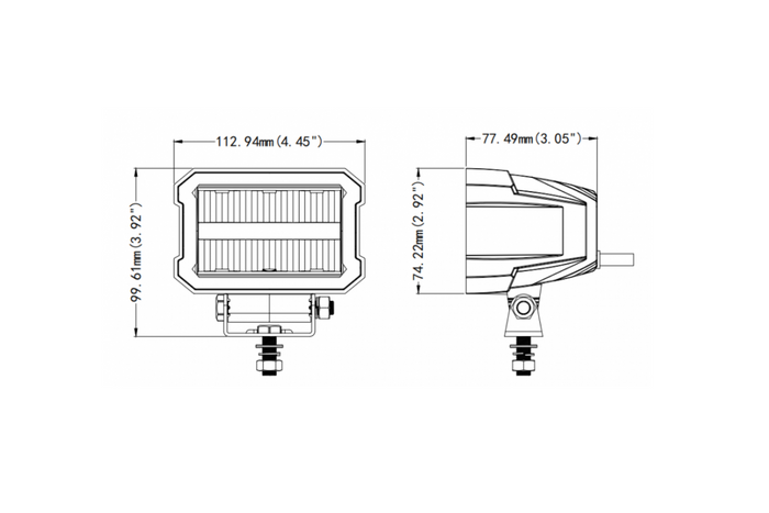 LED munkalámpa reflektor TruckLED BEZEL-LESS L3422 12xLED 2200lm