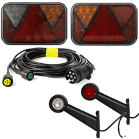 Lámpakészlet: FRISTOM LED hátsó lámpák + HORPOL LED oldalsó helyzetjelző lámpák + MANTES 5,2 m-es 7 tűs kábelköteg