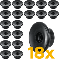 TULPLAST pótkocsi oldalsó görgők ponyvák, hálók és takarók rögzítéséhez, 18 darabos készlet