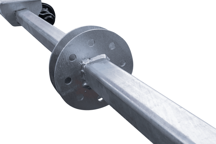 KNOTT VG7-L fékezetlen pótkocsi tengely 750kg 1607mm 2027mm 4x100