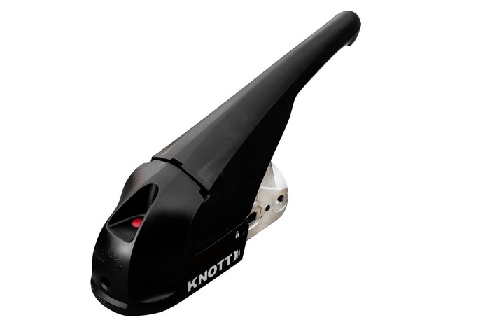 KNOTT KS30 gömbfejes vonófej stabilizátorral 3000 kg-os pótkocsihoz, 35-50 mm-es csővonórúddal