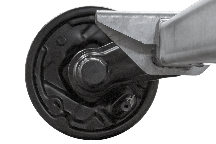 KNOTT VGB18MV fékezett tengely pótkocsihoz/autószállítóhoz 1800kg 1850mm 2320mm 5x112