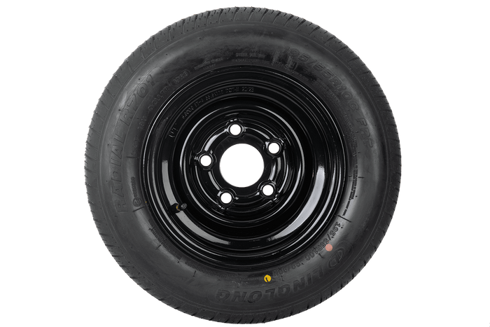 Megerősített pótkocsi kerék LINGLONG GUMIABRONCS 195/55 R10C 98/96N UNITRAILER FELNI fekete 6Jx10"H2 5x112 ET:-4