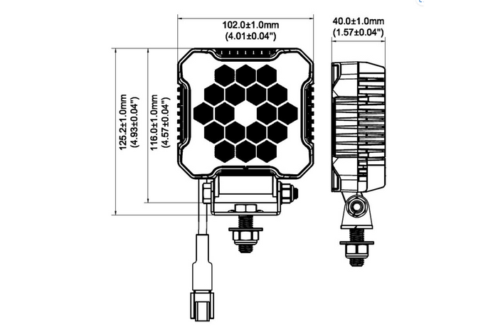 LED munkalámpa fényszóró TruckLED L0173 18xLED 2800lm DT csatlakozóval