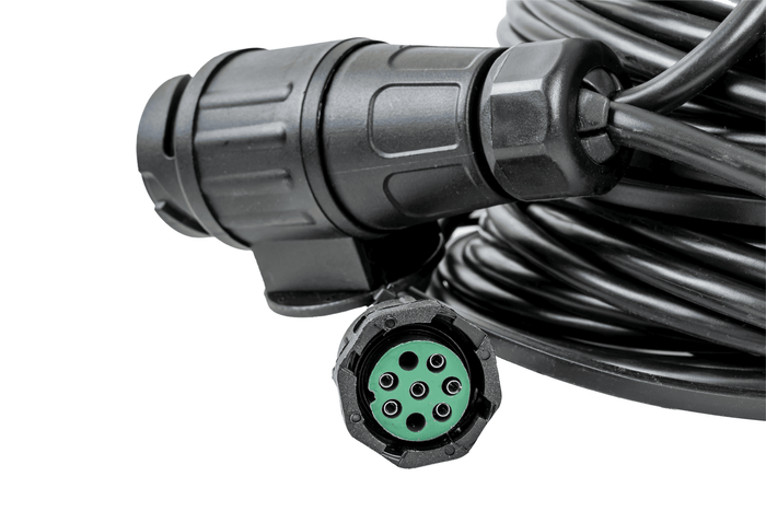 MANTES elektromos szerelés, utánfutó kábelköteg, 12 m, 13 tűs csatlakozó, 2x 8 tűs bajonettzár