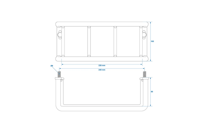 ProPlus hátsó utánfutó lámpa védőrács hátsó lámpaburkolat 228x105x80mm