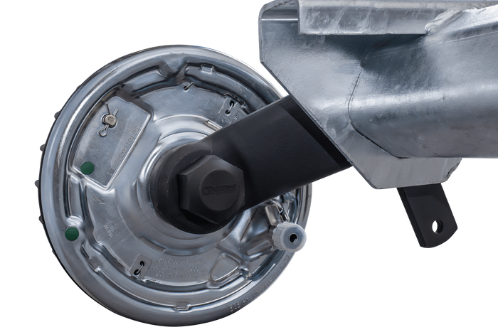 AL-KO EURO fékezett tengely pótkocsihoz/autószállítóhoz 1800kg 1600mm 2100mm 5x112