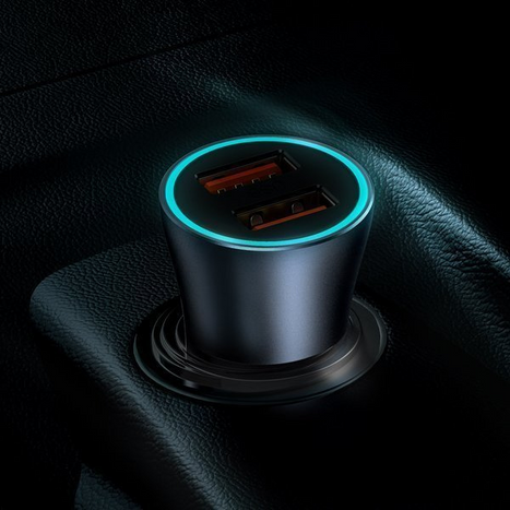 BASEUS Golden Pro 2xUSB 40W autós töltő szett + USB kábel