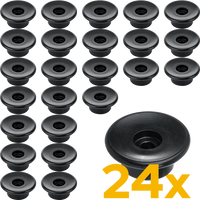 TULPLAST pótkocsi oldalsó görgők ponyvák, hálók és takarók rögzítéséhez, 24 darabos készlet