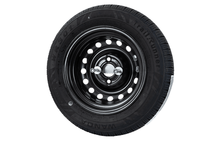 Pótkerék utánfutóhoz konzollal GUMIABRONCS WANDA 155/70 R13 79N FELNI PÓTKOCSIPŐ 4Jx13"H2 4x100 ET:30
