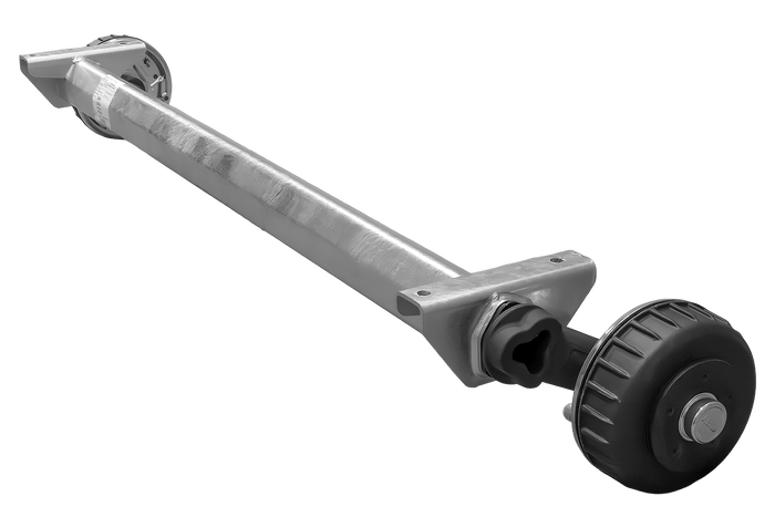 AL-KO EURO fékezett tengely pótkocsihoz/autószállítóhoz 1800kg 1650mm 2150mm 5x112
