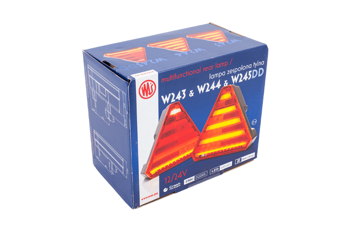 WAŚ W245 LED hátsó lámpa 6 funkciós univerzális