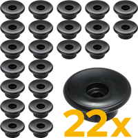 TULPLAST pótkocsi oldalsó görgők ponyvák, hálók és takarók rögzítéséhez, 22 darabos készlet