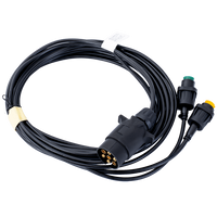 MANTES elektromos szerelés, utánfutó kábelköteg 4m, 7 tűs csatlakozó, 2x5 tűs bajonettzár