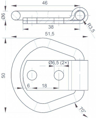 KNOTT padlótartó pótkocsi rakományrögzítő hevederekhez