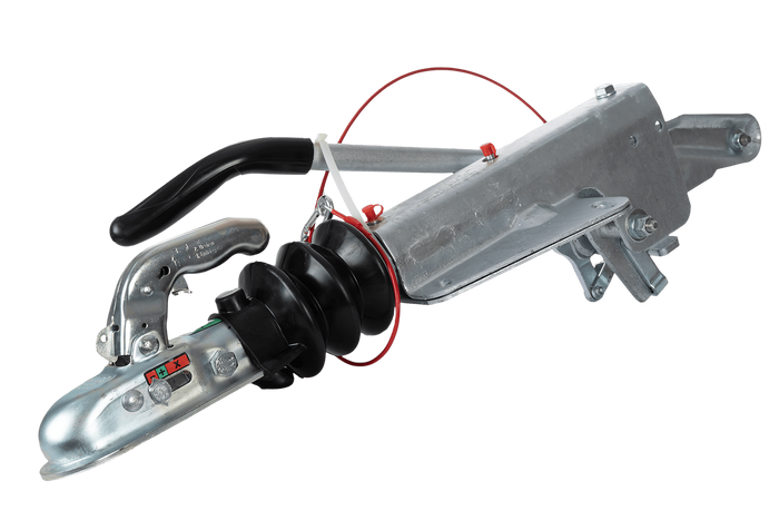 KNOTT KF20A ráfutószerkezet K20B vonóhoroggal 2000 kg-os pótkocsihoz V-típusú vonórúddal