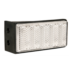 Téglalap alakú reflektor tartóval, fehér ASPOCK 76x34mm reflektor