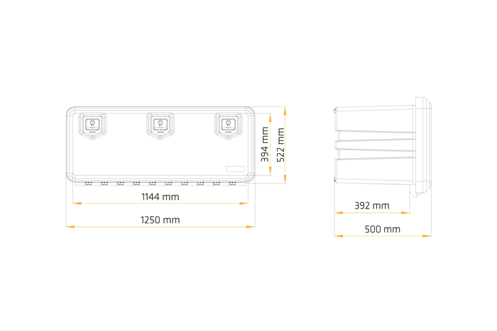 DAKEN 81209 ARKA szerszámosláda 1250x522x500mm 203l