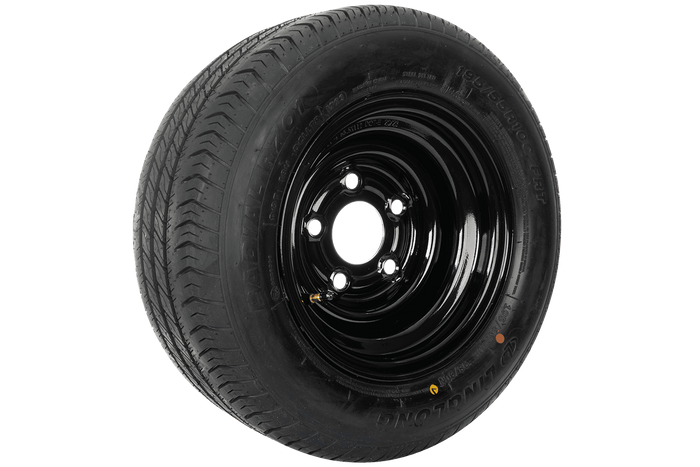 Megerősített pótkocsi kerék LINGLONG GUMIABRONCS 195/55 R10C 98/96N UNITRAILER FELNI fekete 6Jx10"H2 5x112 ET:-4