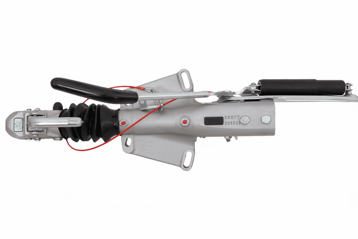 KNOTT KFG30A ráfutószerkezet K35A vonóhoroggal 3000 kg-os pótkocsihoz V-típusú vonórúddal