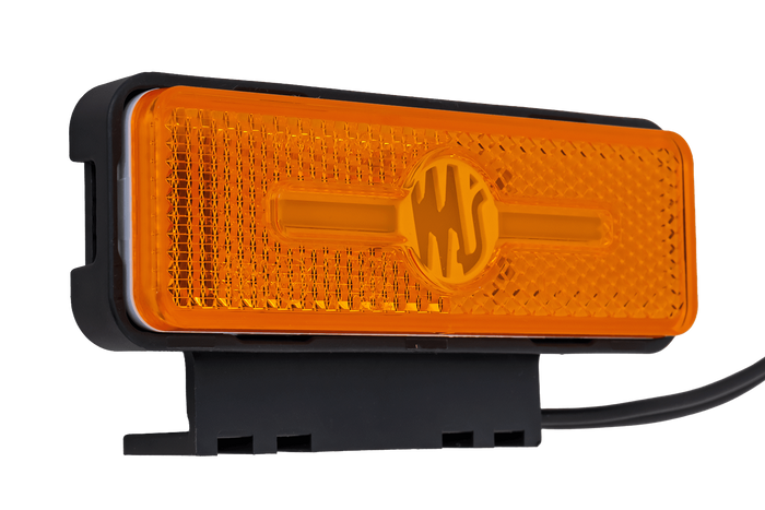 WAŚ W254 2033 LED-es helyzetjelző lámpa, narancssárga, univerzális, tartóval