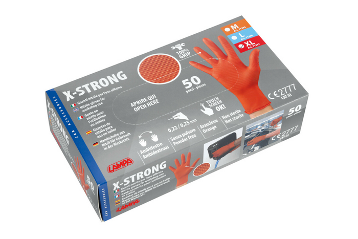 LAMPA X-Strong XL műhelykesztyű nitril kesztyű 50 db.