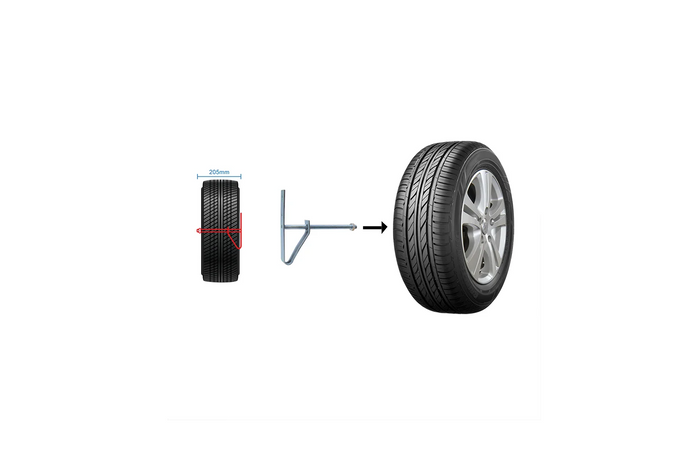 Két darabos ProPlus 390050 kerékakasztókból és falra szerelhető gumiabroncstartókból álló készlet