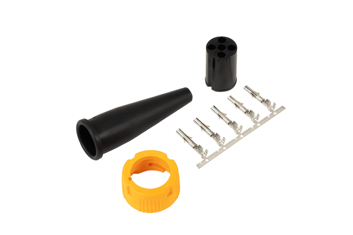 MANTES csatlakozó pótkocsi hátsó lámpáihoz bajonettzárral, 5 tűs, sárga, bal oldali