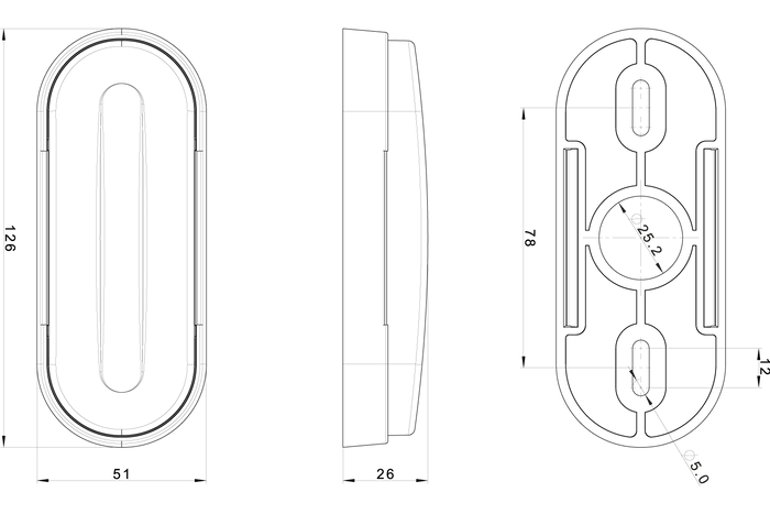 FRISTOM FT-070 univerzális LED-es helyzetjelző lámpa