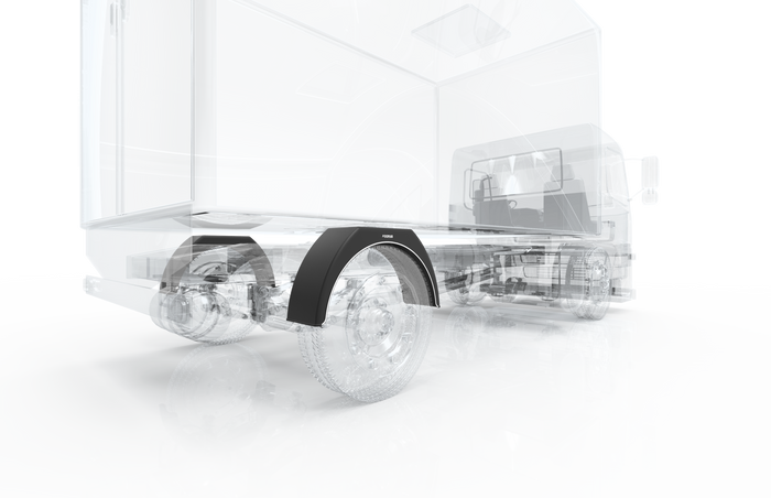 Utánfutó sárvédő 14-17" DOMAR DK3110 lapos kerékív 870/260mm