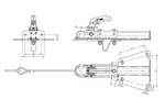 KNOTT K7.5-H+KZE7.5 gömbfejes vonóhorog tartóval és kábellel 750 kg-os pótkocsihoz V-típusú vonórúddal