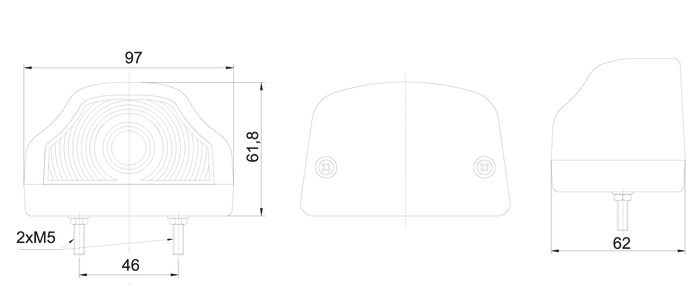 HORPOL LT103 rendszámtábla világítás