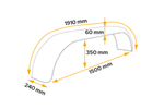 Tandem sárvédő utánfutóhoz 13-14" DOMAR D29300 lapos kerékív 1500/240mm